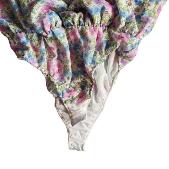 Zara Floral Bodysuit Size Small - Picture 5 of 8